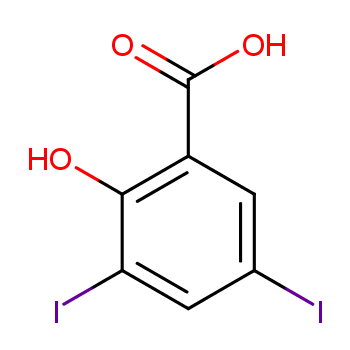 3,5-二碘水杨酸化学结构式