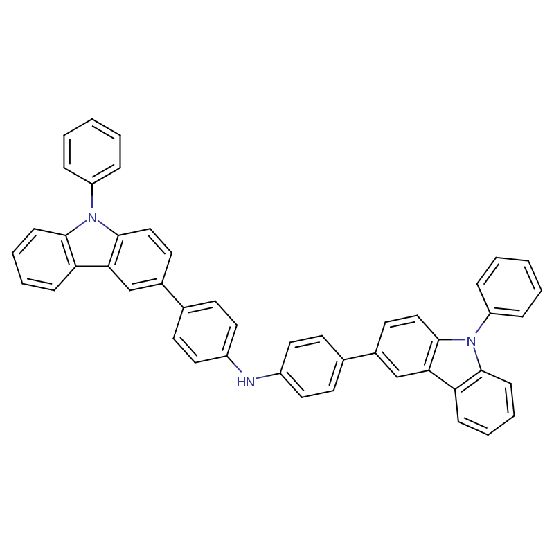 4-(9-苯基-9H-咔唑-3-基)-N-[4-(9-苯基-9H-咔唑-3-基)苯基]-苯胺 CAS号:1245524-59-7科研及生产专用 高校及研究所支持货到付款