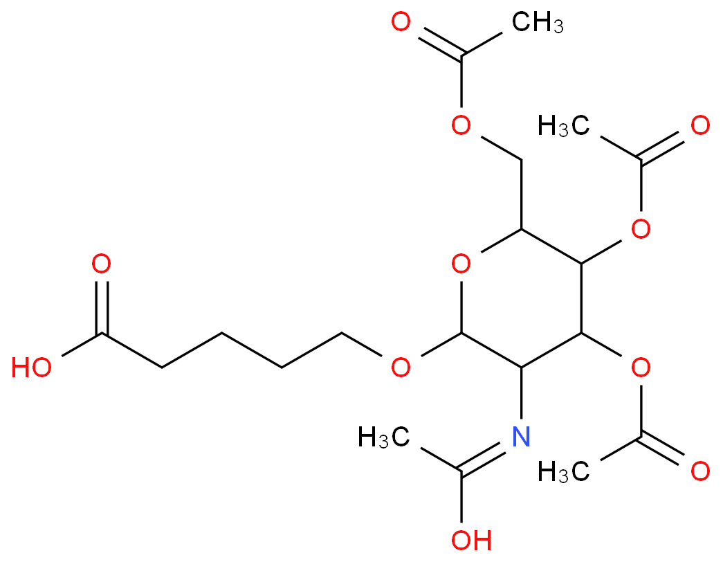 5-[[(2R,3R,4R,5R,6R)-3-乙酰氨基-4,5-二乙酰氧基-6-(乙酰氧基甲基)-2-四氢吡喃基]氧基]戊酸