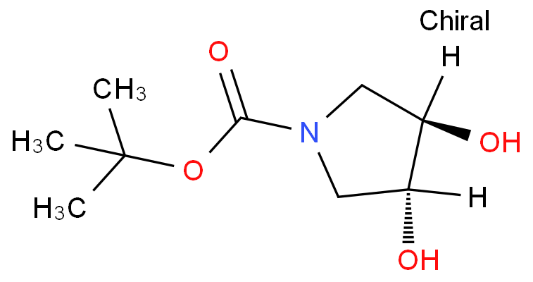 150986-62-2 (3r,4r)-1-(叔丁氧羰基)-3,4-二羥基吡咯烷 結構式圖片