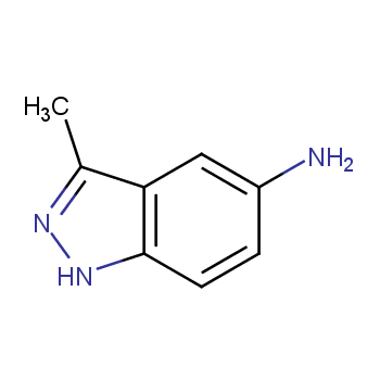 3-甲基-1H-吲唑-5-胺化学结构式