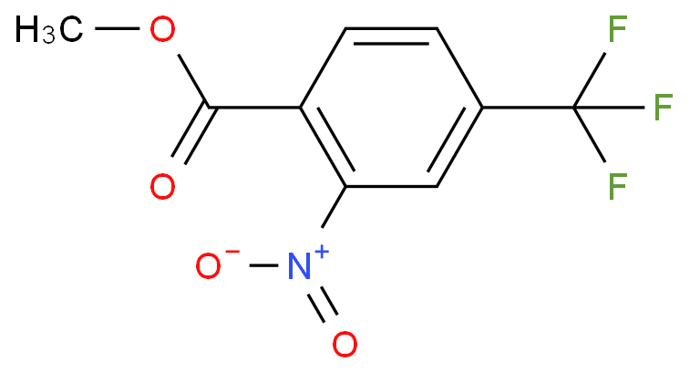 2-硝基-4-(三氟甲基)苯甲酸甲酯化学结构式