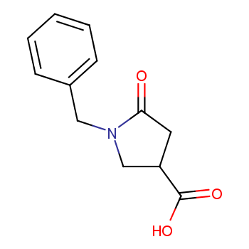 1-苄基-5-氧代-3-吡咯烷甲酸化学结构式