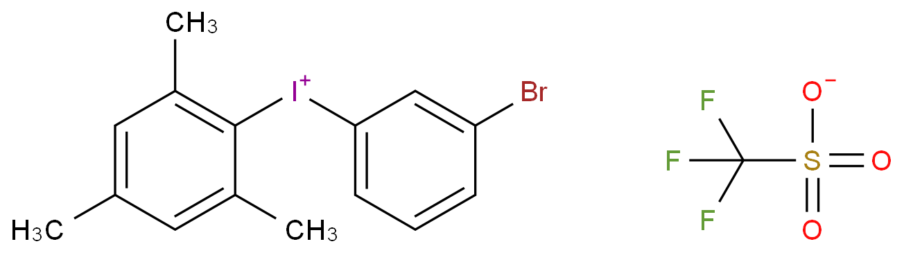 (3-溴苯基)(2,4,6-三甲基苯基)碘鎓 三氟甲磺酸盐CAS：1203709-76-5
