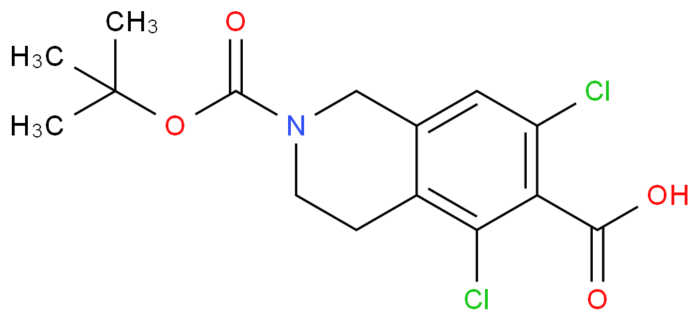 2-(tert-butoxycarbonyl)-5,7-dichloro-1,2,3,4-tetrahydroisoquinoline-6-carboxylic acid  