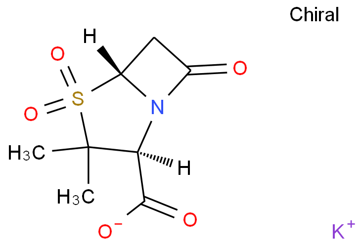 potassium (2S-cis)-3,3-dimethyl-7-oxo-4-thia-1-azabicyclo[3.2.0]heptane-2-carboxylate 4,4-dioxide