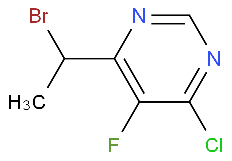 6-(1-Bromoethyl)-4-chloro-5-fluoropyrimidine structure