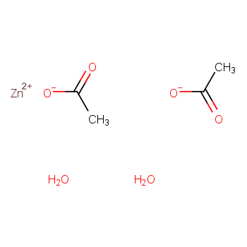 Zinc acetate dihydrate structure