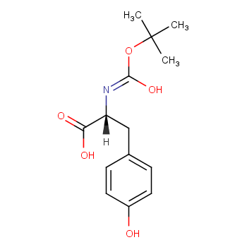 Boc-D-酪氨酸化学结构式
