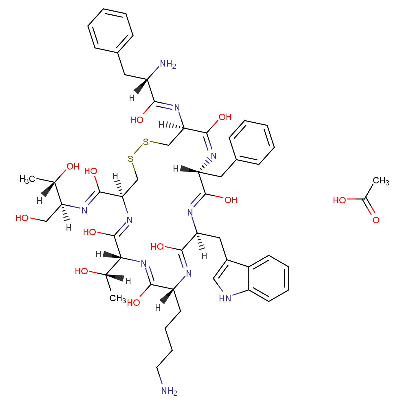 奥曲肽化学结构式
