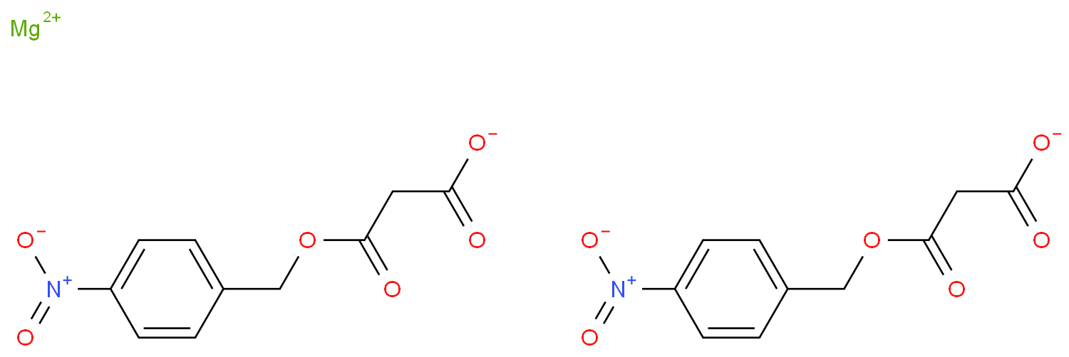 对硝基苄醇丙二酸单酯镁化学结构式