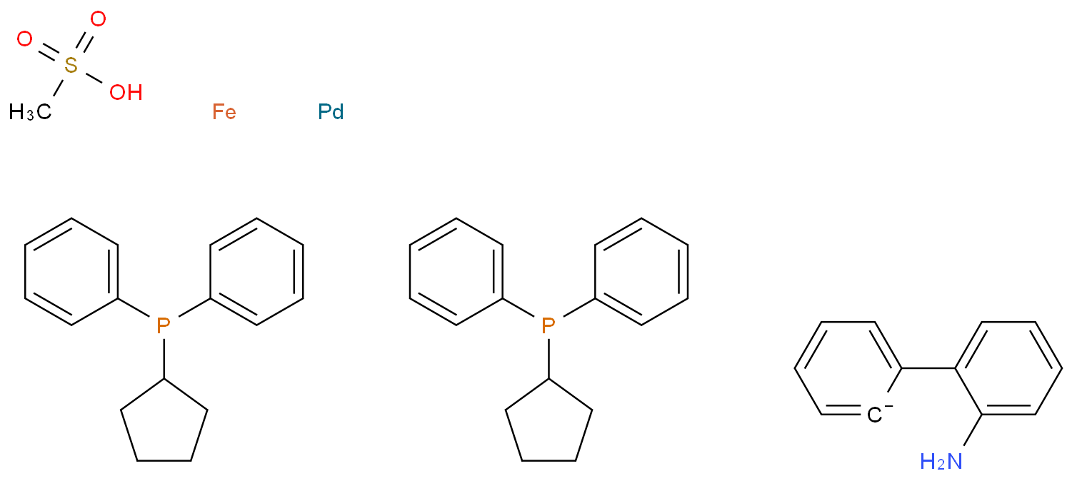 Methanesulfonato[1,1'-bis(diphenylphosphino)ferrocene)](2'-amino-1,1'-biphenyl-2-yl)palladium(II), min. 98% [DPPF Palladacycle Gen. 3]