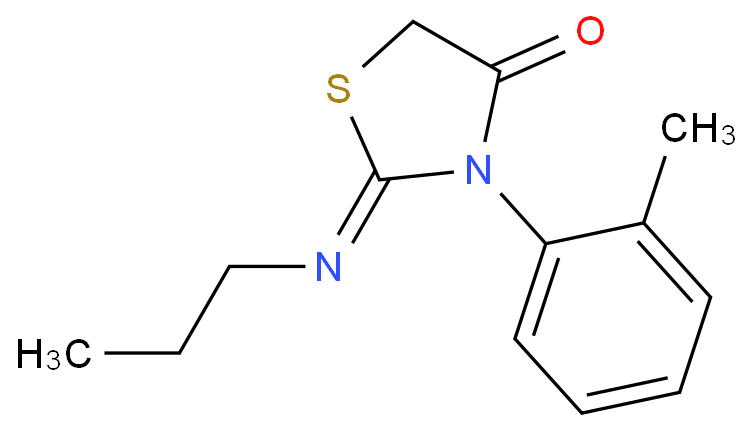 (Z)-2-(丙基亚氨基)-3-(邻甲苯基)噻唑烷-4-酮