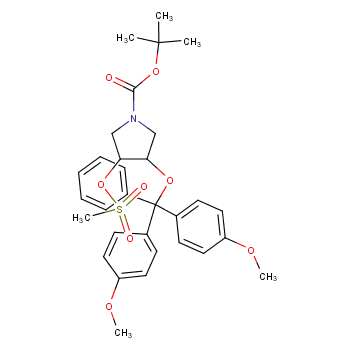 2-Methyl-2-propanyl (3R,4S)-3-[bis(4-methoxyphenyl)(phenyl)methox y]-4-[(methylsulfonyl)oxy]-1-pyrrolidinecarboxylate