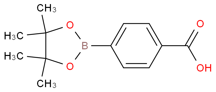 4-羧基苯硼酸频那醇酯化学结构式