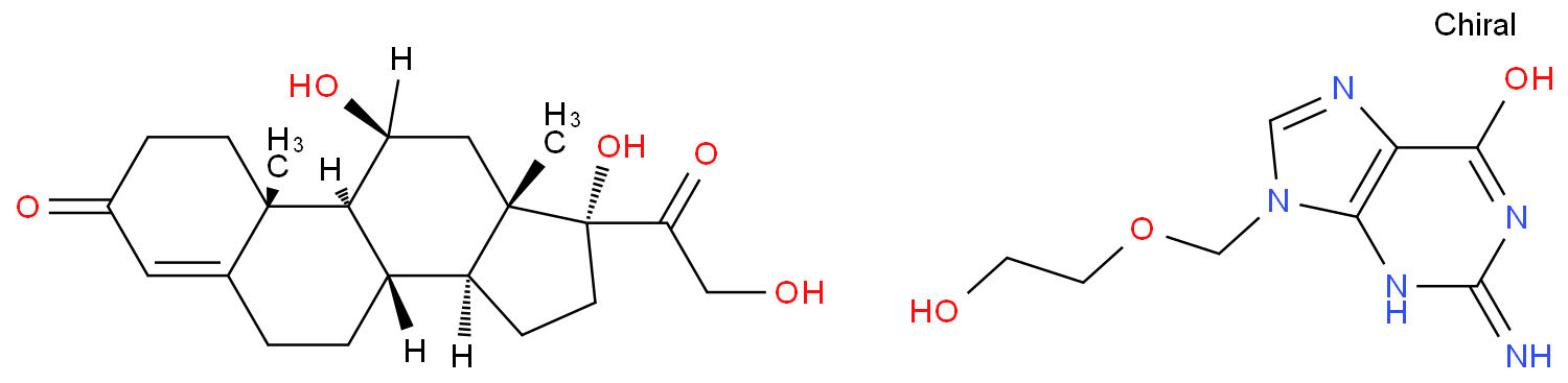 Acyclovir and hydrocortisone
