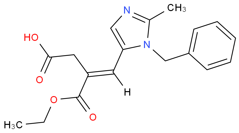 Butanedioic acid, 2-[[2-methyl-1-(phenylmethyl)-1H-imidazol-5-yl]methylene]-, 1-ethyl ester, (2E)-