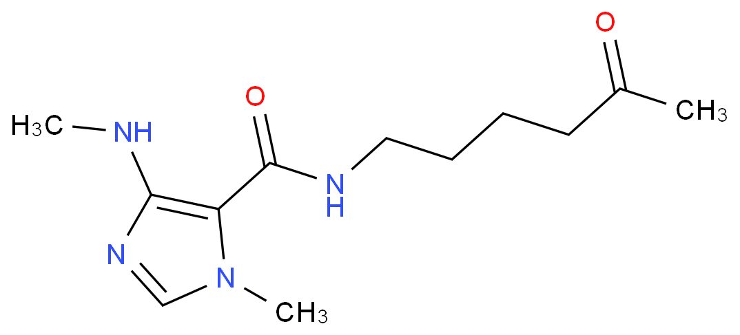 1H-Imidazole-5-carboxamide, 1-methyl-4-(methylamino)-N-(5-oxohexyl)-