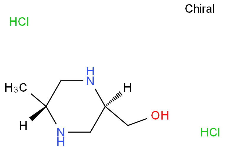 ((2R,5R)-5-甲基哌嗪-2-基)甲醇二盐酸盐 CAS号:2349395-67-9科研及生产专用 高校及研究所支持货到付款