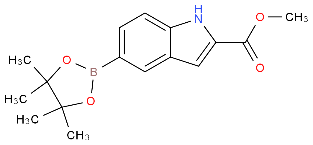 5-(4,4,5,5-四甲基-1,3,2-二氧硼杂环戊烷-2-基)-1H-吲哚-2-羧酸甲酯284660-89-5；现货