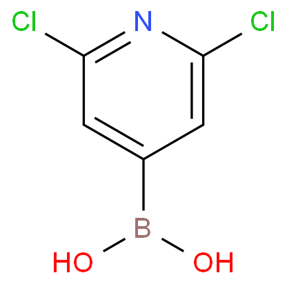 2,6-二氯吡啶-4-硼酸化学结构式