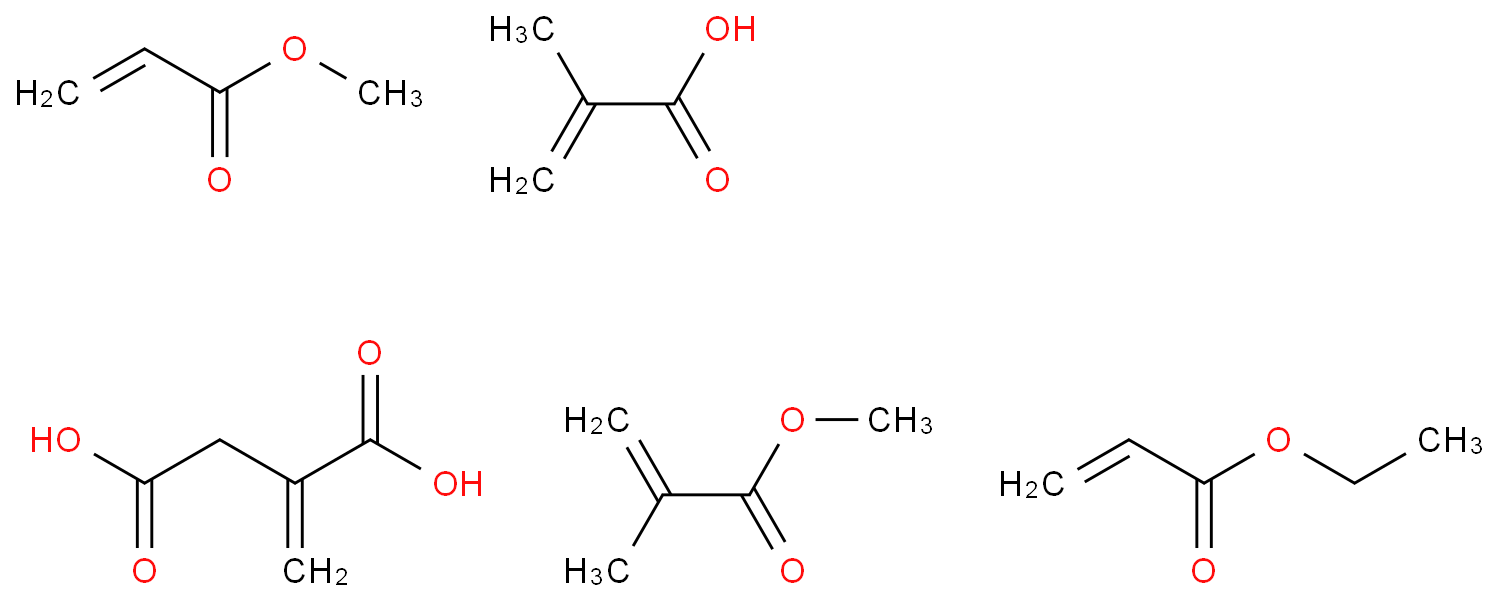 丙烯酸甲酯, 丙烯酸乙酯, 甲基丙烯酸, 甲基丙烯