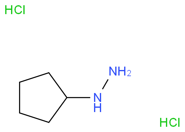 环戊基肼二盐酸盐化学结构式