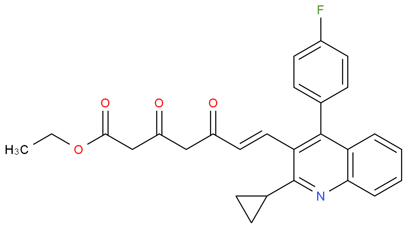 (E)-7-[2-cyclopropyl-4-(4-fluoro-phenyl)-quinolin-3-yl]-3,5-dioxo-hept-6-enoic acid ethyl ester