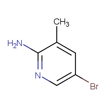 2-氨基-3-甲基-5-溴吡啶化学结构式