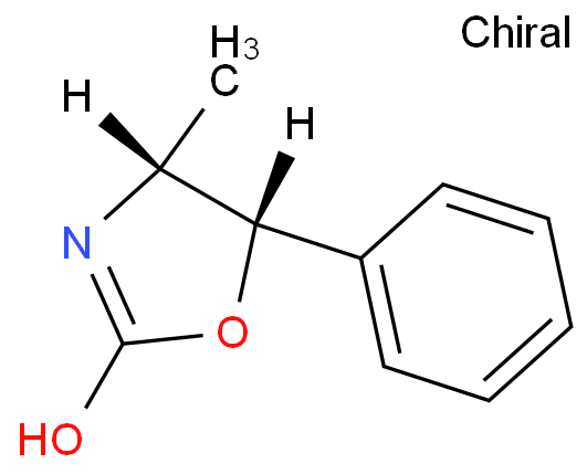 77943-39-6 (4R,5S)-(+)-4-甲基-5-苯基-2-恶唑啉酮 结构式图片