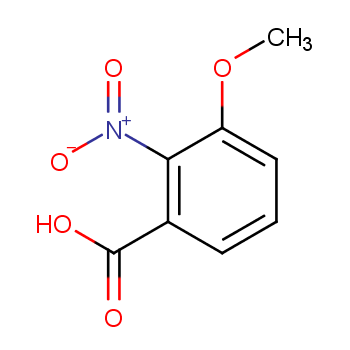 3-甲氧基-2-硝基苯甲酸化学结构式