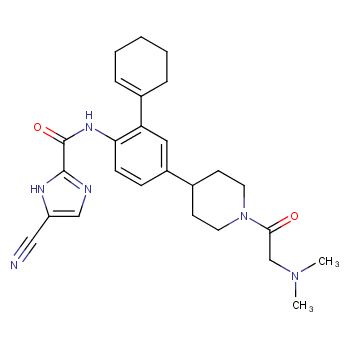 1H-Imidazole-2-carboxamide, 4-cyano-N-[2-(1-cyclohexen-1-yl)-4-[1-[(dimethylamino)acetyl]-4-piperid inyl]phenyl]-  