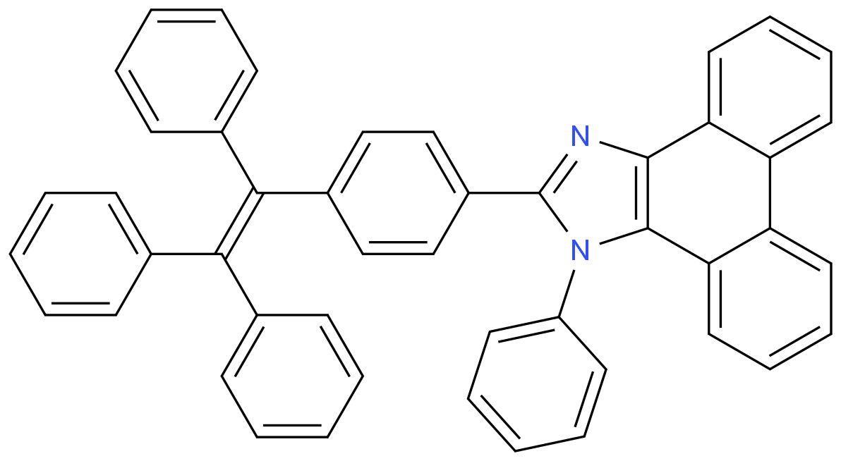 1-苯基-2-(4-(1,2,2-三苯基乙烯基)苯基)-1H-菲并[9,10-d]咪唑CAS1621007-86-0
