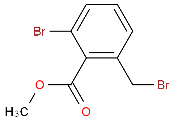 2-溴-6-溴甲基苯甲酸甲酯化学结构式