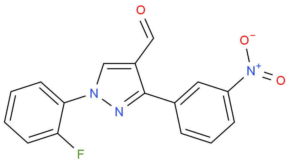 1-(2-FLUOROPHENYL)-3-(3-NITROPHENYL)-1H-PYRAZOLE-4-CARBALDEHYDE