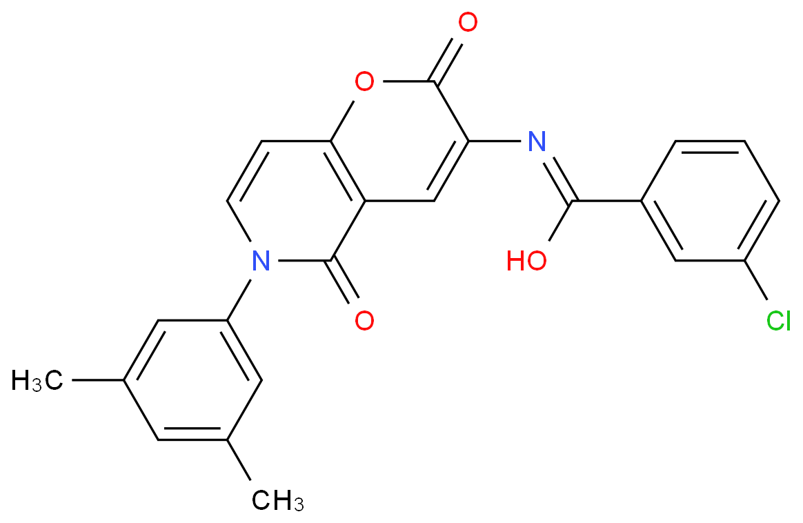 3-CHLORO-N-[6-(3,5-DIMETHYLPHENYL)-2,5-DIOXO-5,6-DIHYDRO-2H-PYRANO[3,2-C]PYRIDIN-3-YL]BENZENECARBOXAMIDE