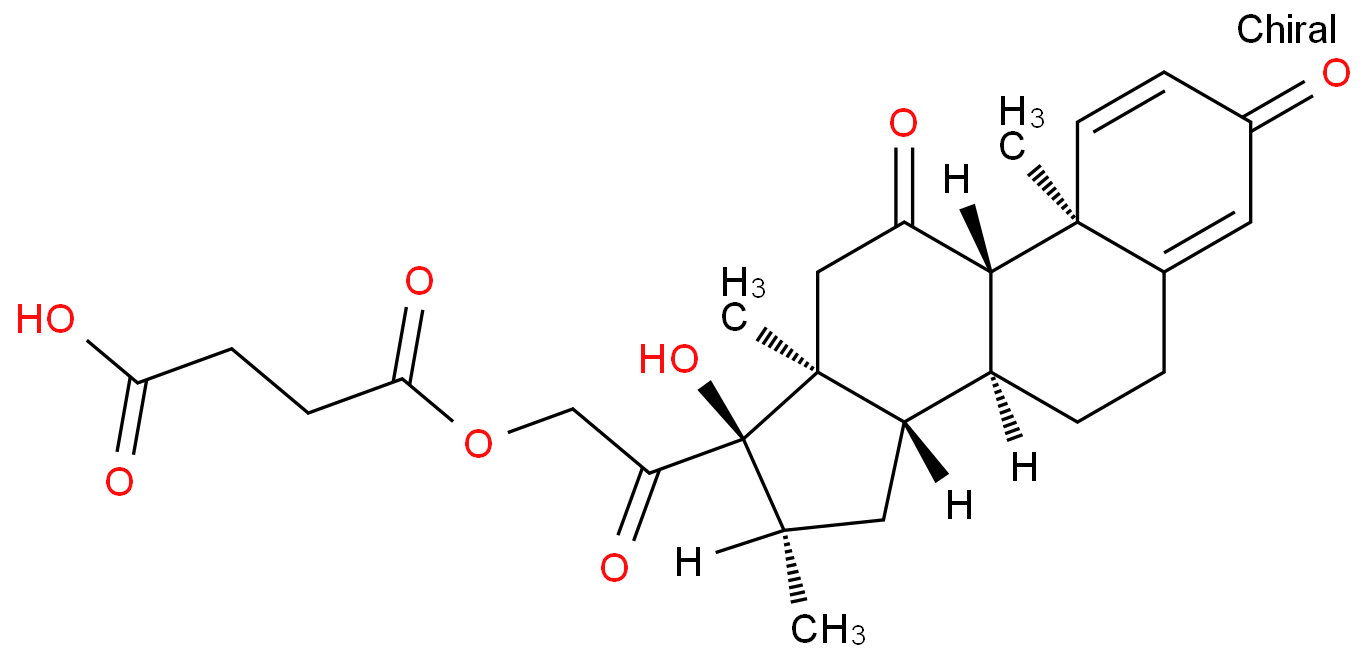甲泼尼松半琥珀酸酯化学结构式