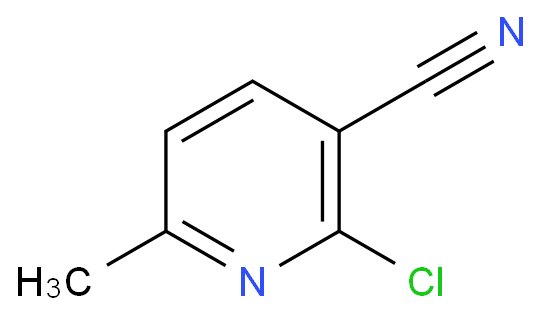2-氯-6-甲基-3-吡啶甲腈化学结构式