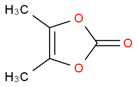 4,5-二甲基-1,3-二氧杂环戊烯-2-酮化学结构式