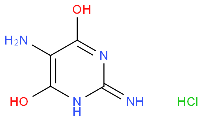 2,5-二氨基-4,6-二羟基嘧啶盐酸盐化学结构式