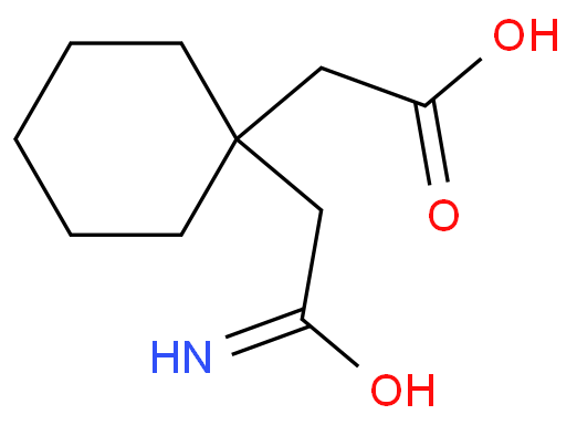 1,1-环己基二乙酸单酰胺化学结构式