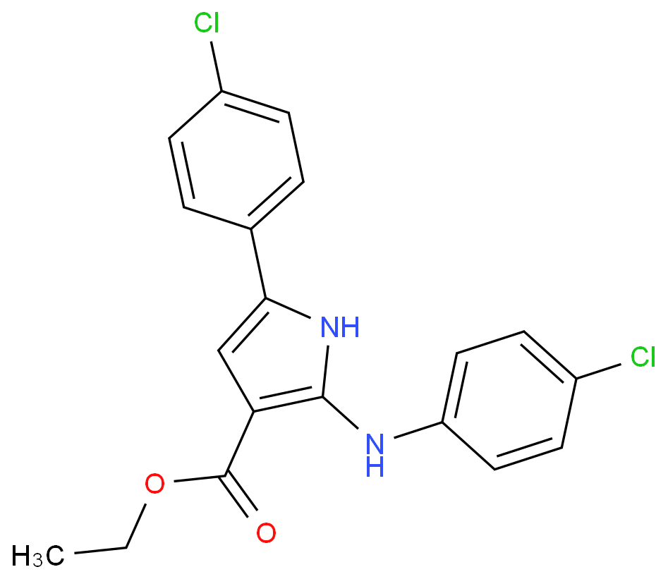 ETHYL 2-(4-CHLOROANILINO)-5-(4-CHLOROPHENYL)-1H-PYRROLE-3-CARBOXYLATE