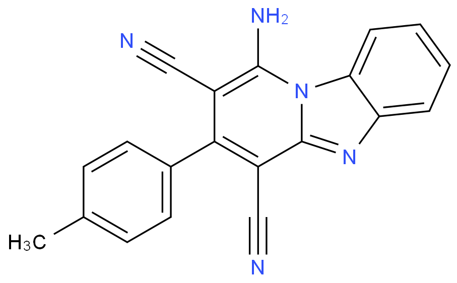 1-氨基-3-(对甲苯基)苯并[4,5]咪唑并[1,2-A]吡啶-2,4-二甲腈 CAS号:150651-39-1 现货供应 量大从优 高校及研究所 先发后付