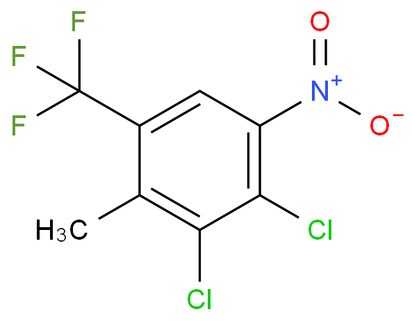 2,3-二氯-6-三氟甲基-4-硝基甲苯化学结构式