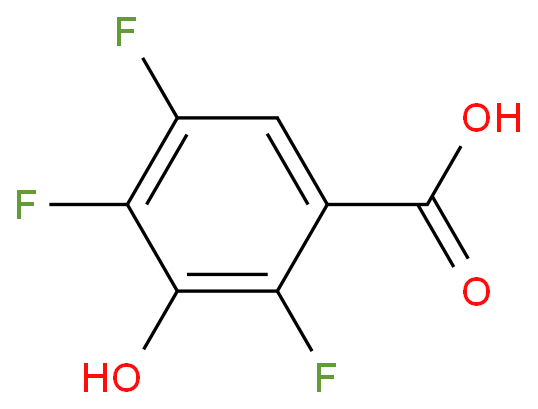 2,4,5-三氟-3-羟基苯甲酸化学结构式