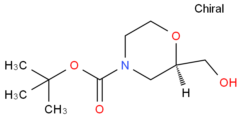 (R)-N-Boc-2-羟甲基吗啉化学结构式