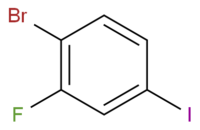 1-溴-2-氟-4-碘苯化学结构式