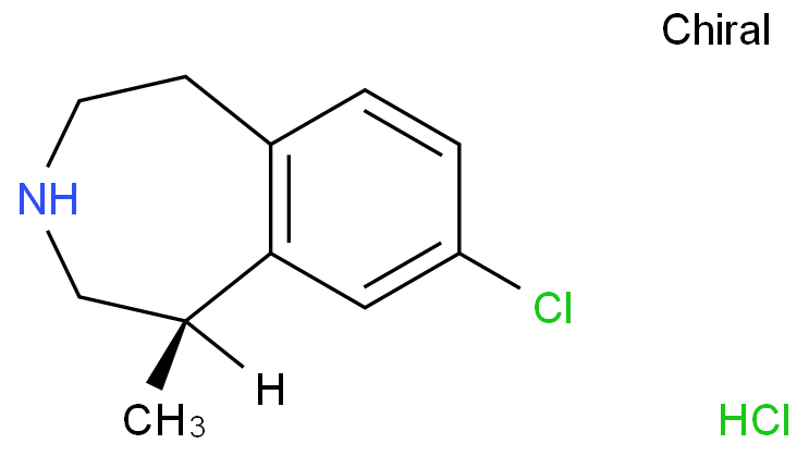 氯卡色林盐酸盐化学结构式