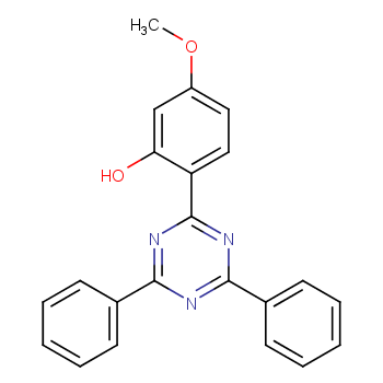2-(4,6-Diphenyl-1,3,5-triazin-2-yl)-5-(methyloxy)phenol, 2-(2-Hydroxy-4-methoxyphenyl)-4,6-diphenyl-1,3,5-triazine  