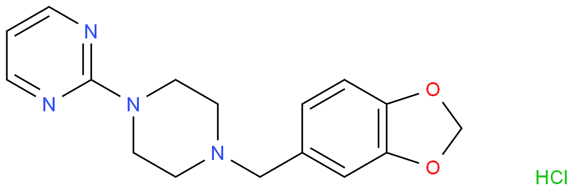 2-[4-(1,3-benzodioxol-5-ylmethyl)piperazin-1-yl]pyrimidine;hydrochloride